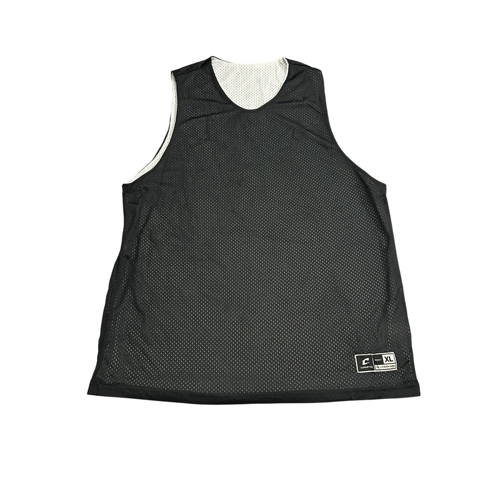 Champro Reversible Basketball Jersey Adult XL Black White Excellent Mesh Tank